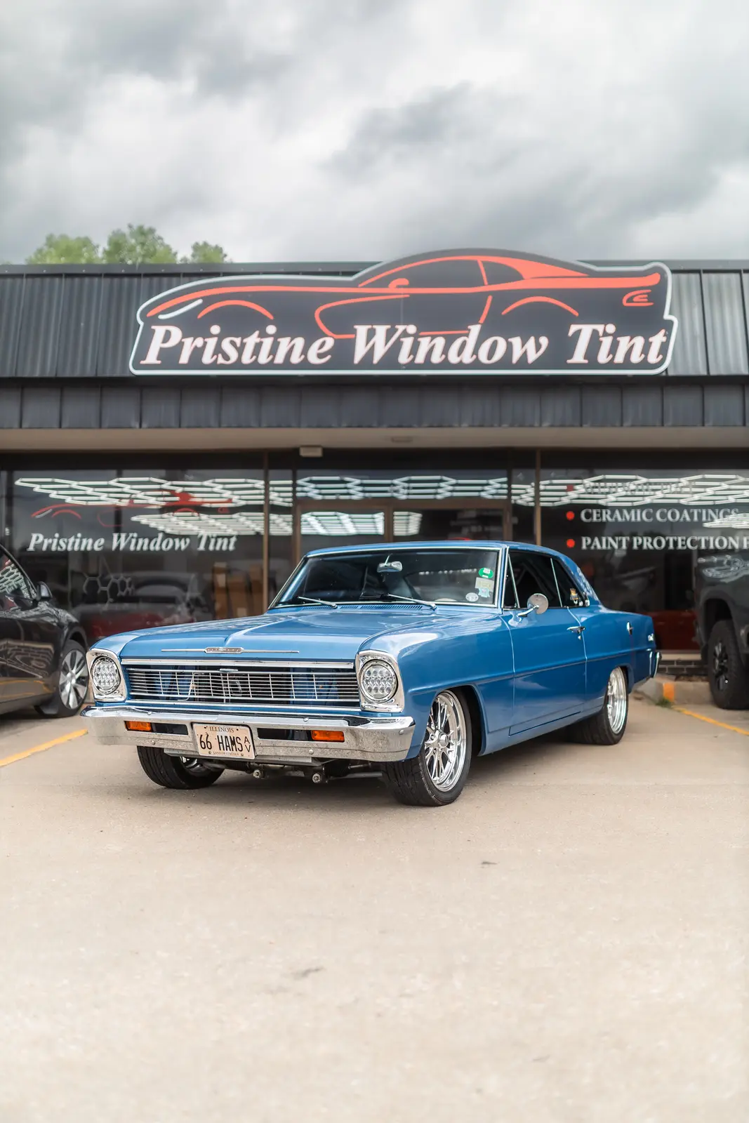 Pristine Window Tint storefront on Broadway Street in Quincy, Illinois