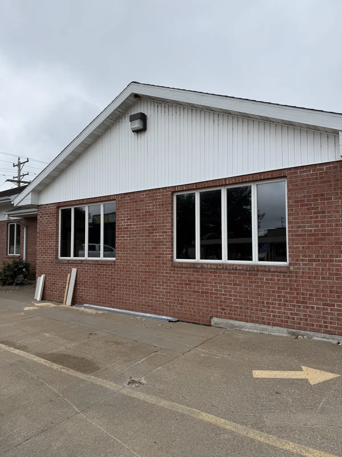 Commercial building with finished window film in Quincy, Illinois
